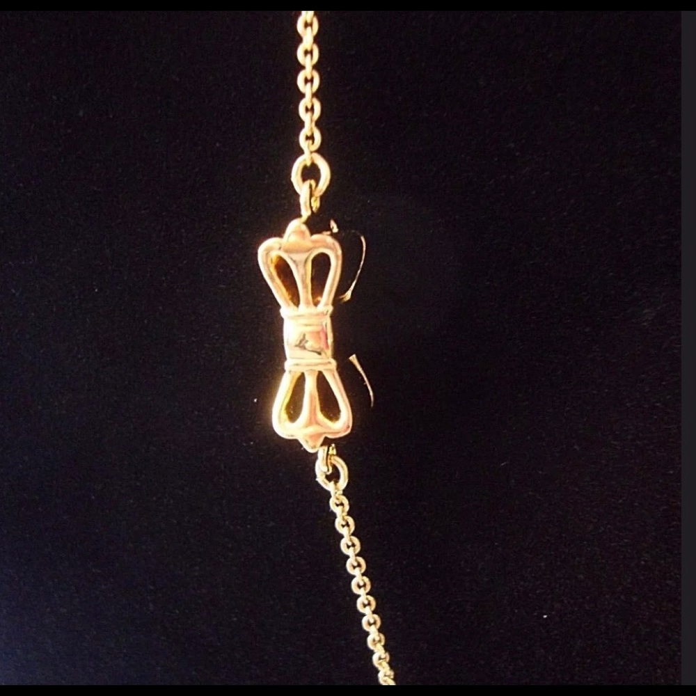 Kate Spade♠️12-K Gold Plated Bow Long Necklace-NWT - Picture 5 of 8